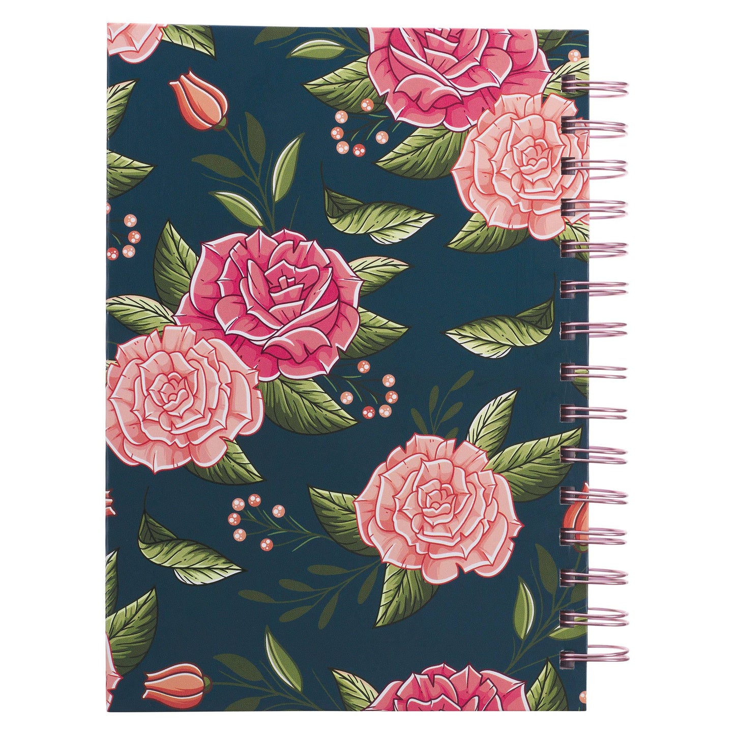Journal Wirebound Navy Floral Strength & Dignity Prov. 31:25