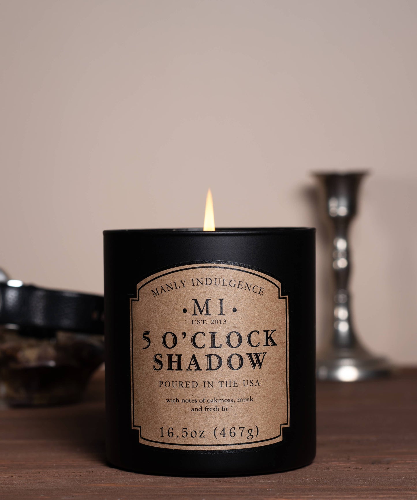 Manly Indulgence Classic 5 O'Clock Shadow, 2 Wick, 16.5 oz