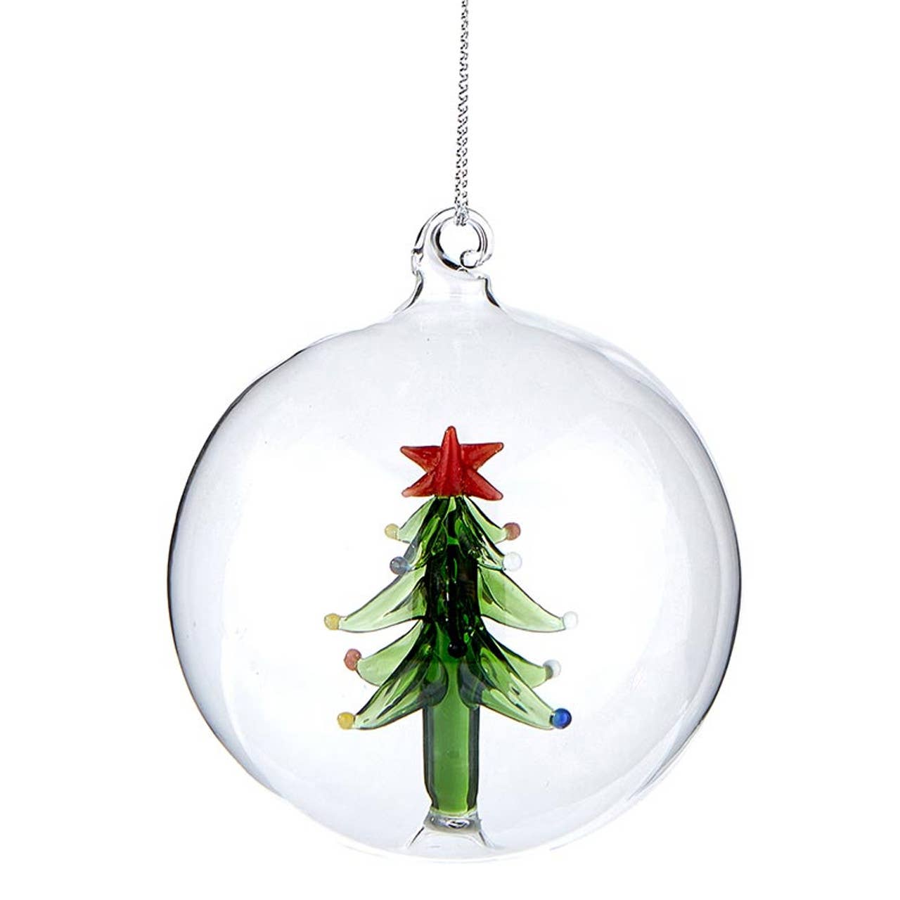 Glass SS Orn Tree