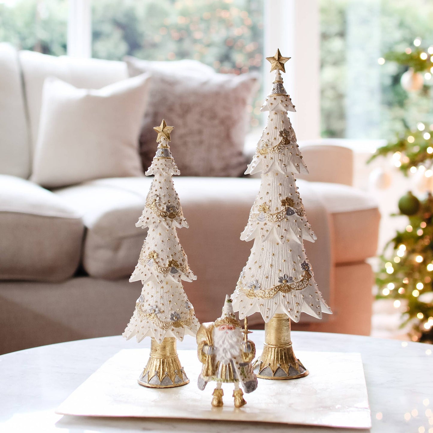 Dekorasyon Gifts Decor - Floral Swirly Garland Neo Tree (Ivory)