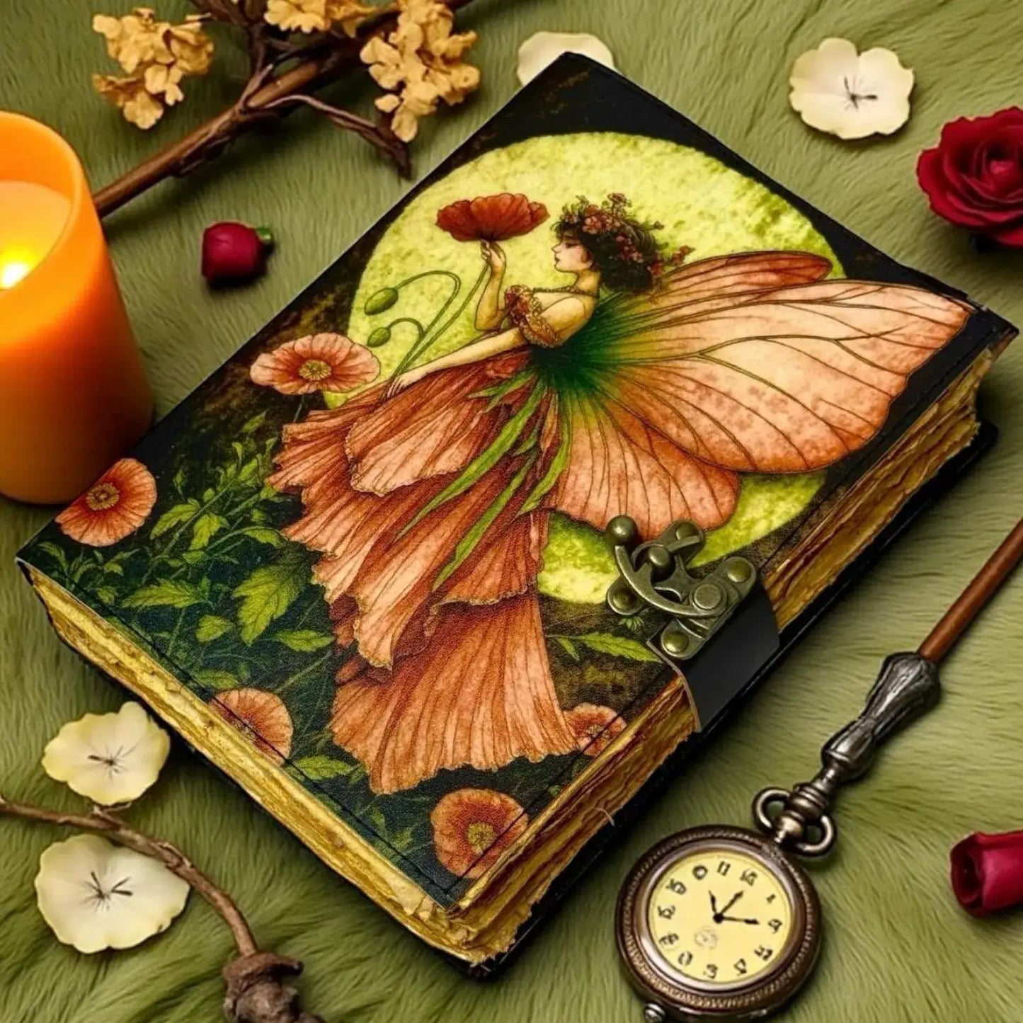 Handmade Fairy Leather Journal Book of Shadw