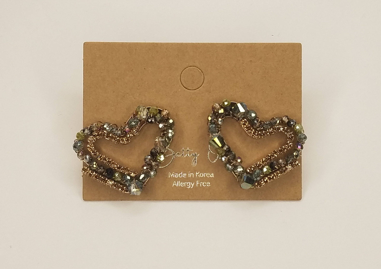 Handmade Beaded Heart Earring