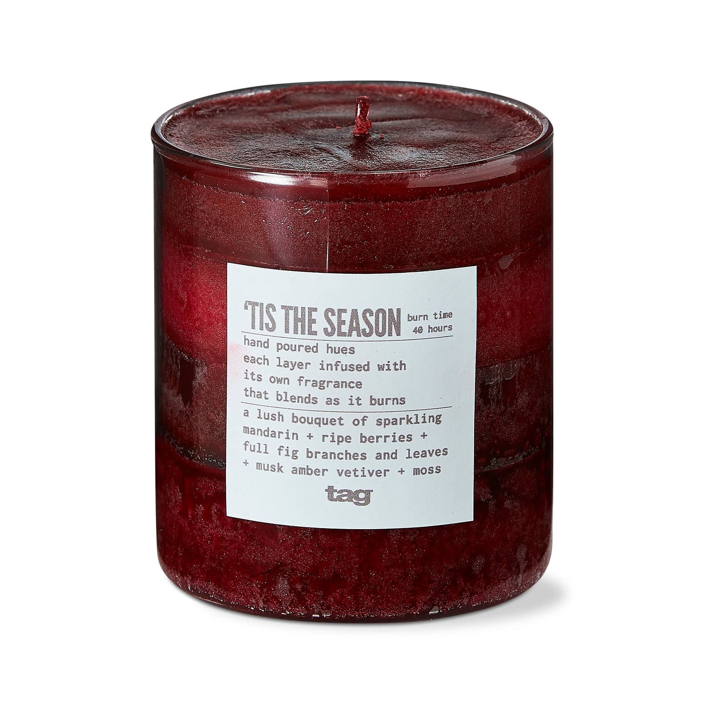 Pillar Candle Fragrance Fusion, Red 3.3"