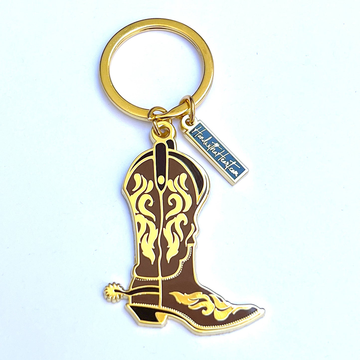 Cowboy Boots Enamel Keychain