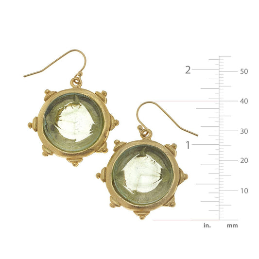 Susan Shaw - Clear Venetian Glass Horse Head Intaglio Earrings