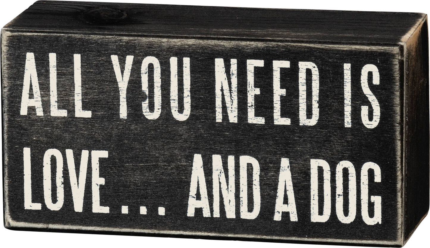 Love And A Dog Sign