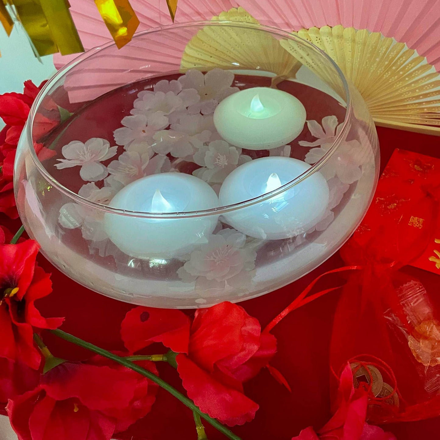 Low Floral Bowl 8" x 3"