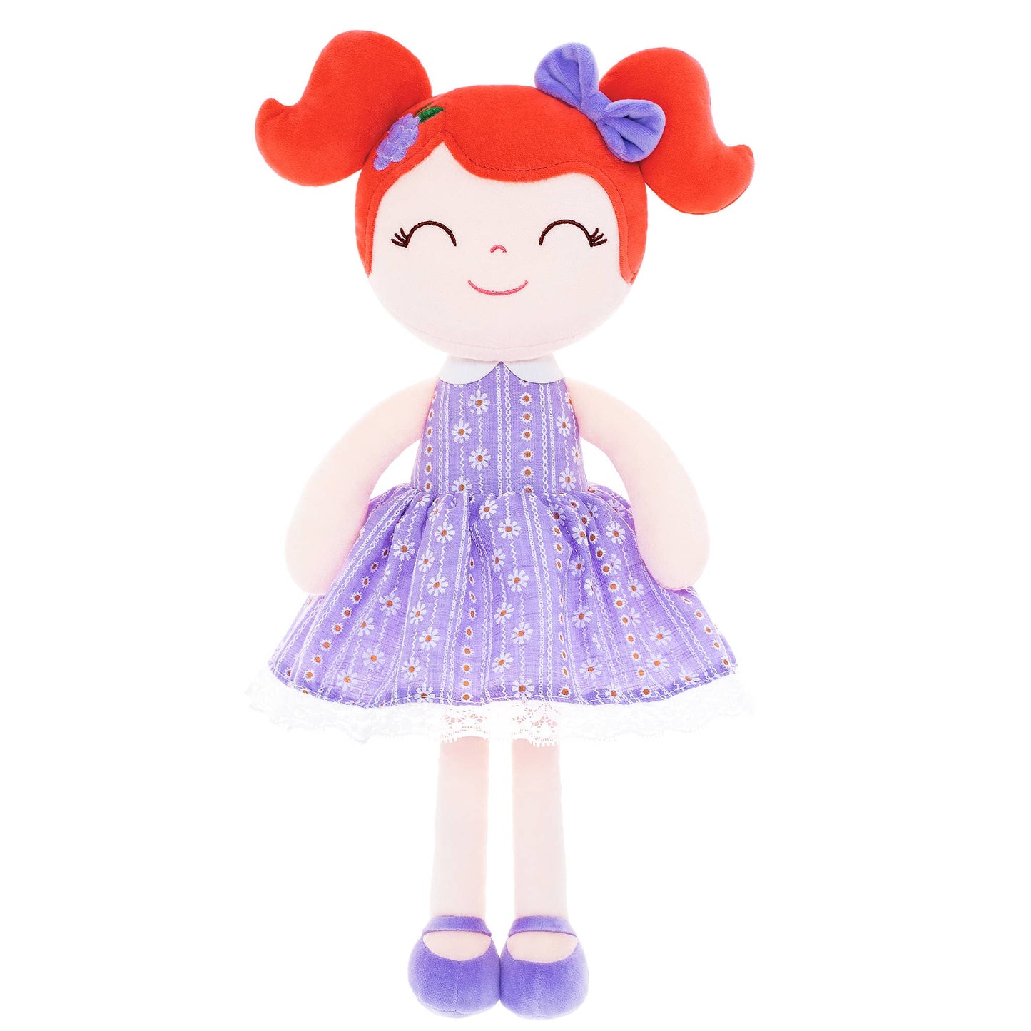 Grape Lilac Plush Doll With Red Hair