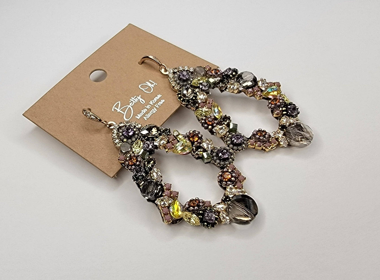 Handmade Dangle Earring-PINK OPAQUE GLASS