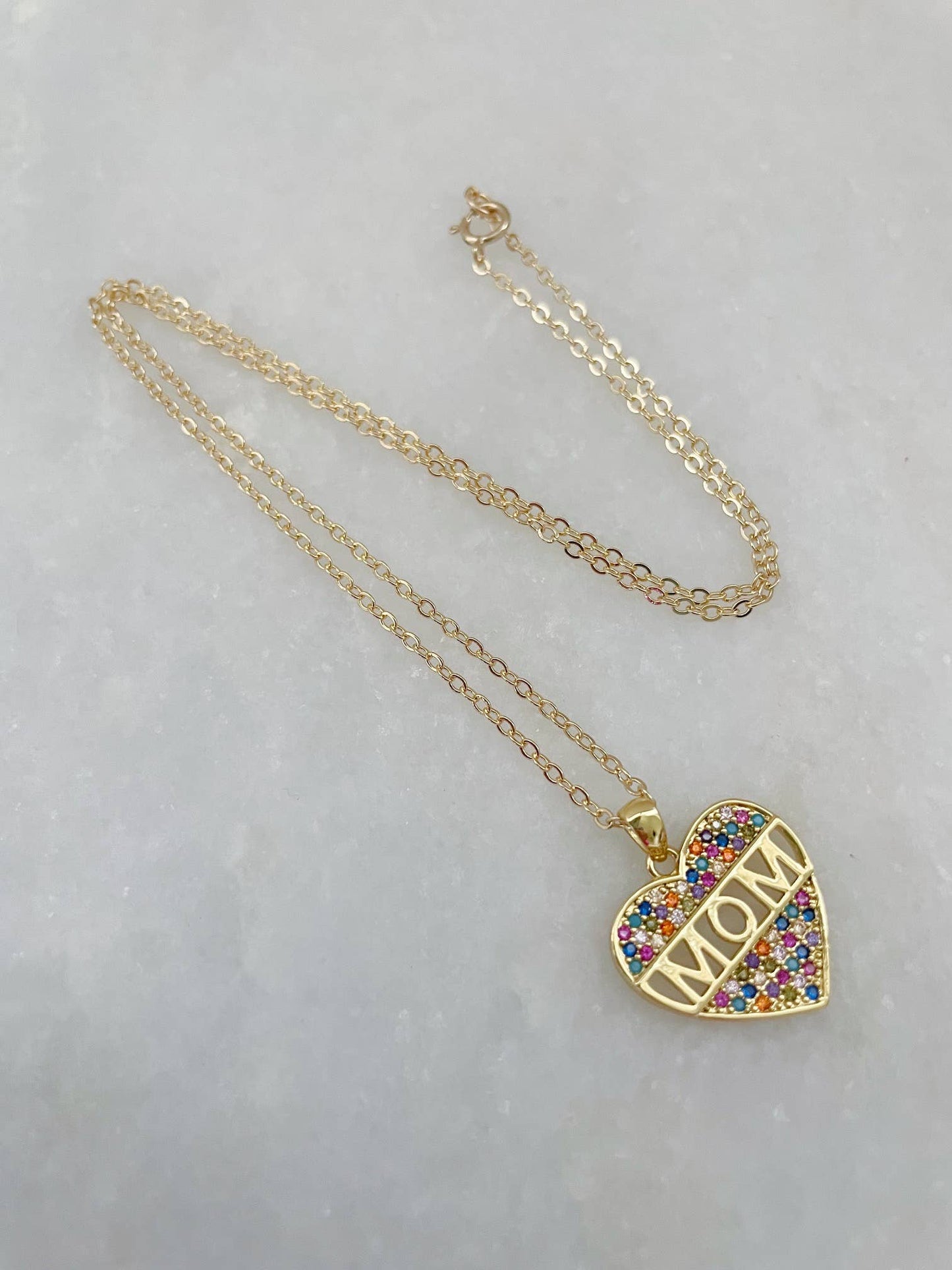 Collar de mamá, collar de corazón, colgante de corazón