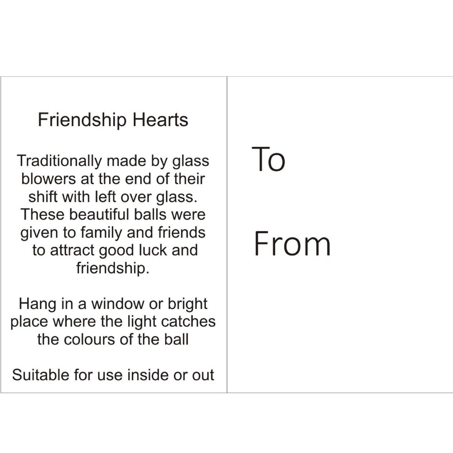 8cm Friendship Heart - Multicoloured Turquoise