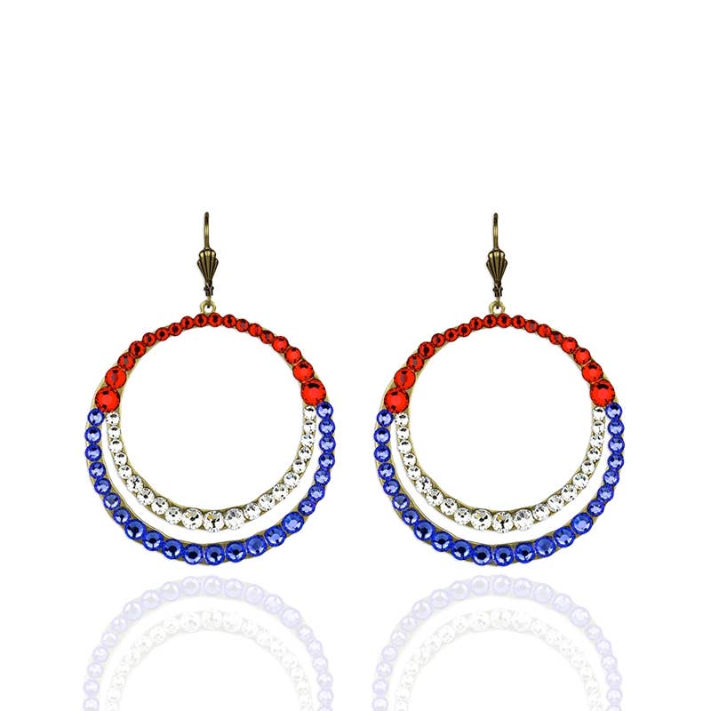 Americana Double Hoop Earrings