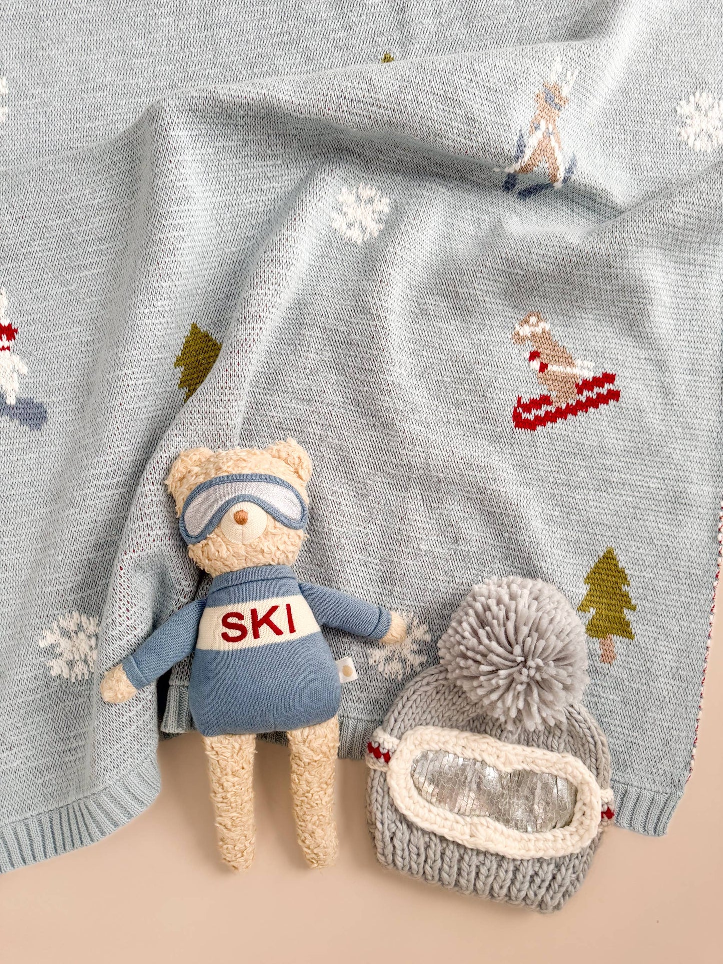 Benjamin Bear Ski Plushie | Baby Kids Toy Animal Fall Winter