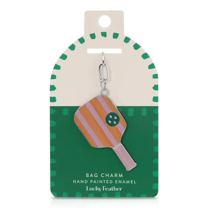 Enamel Bag Charm - Pickleball