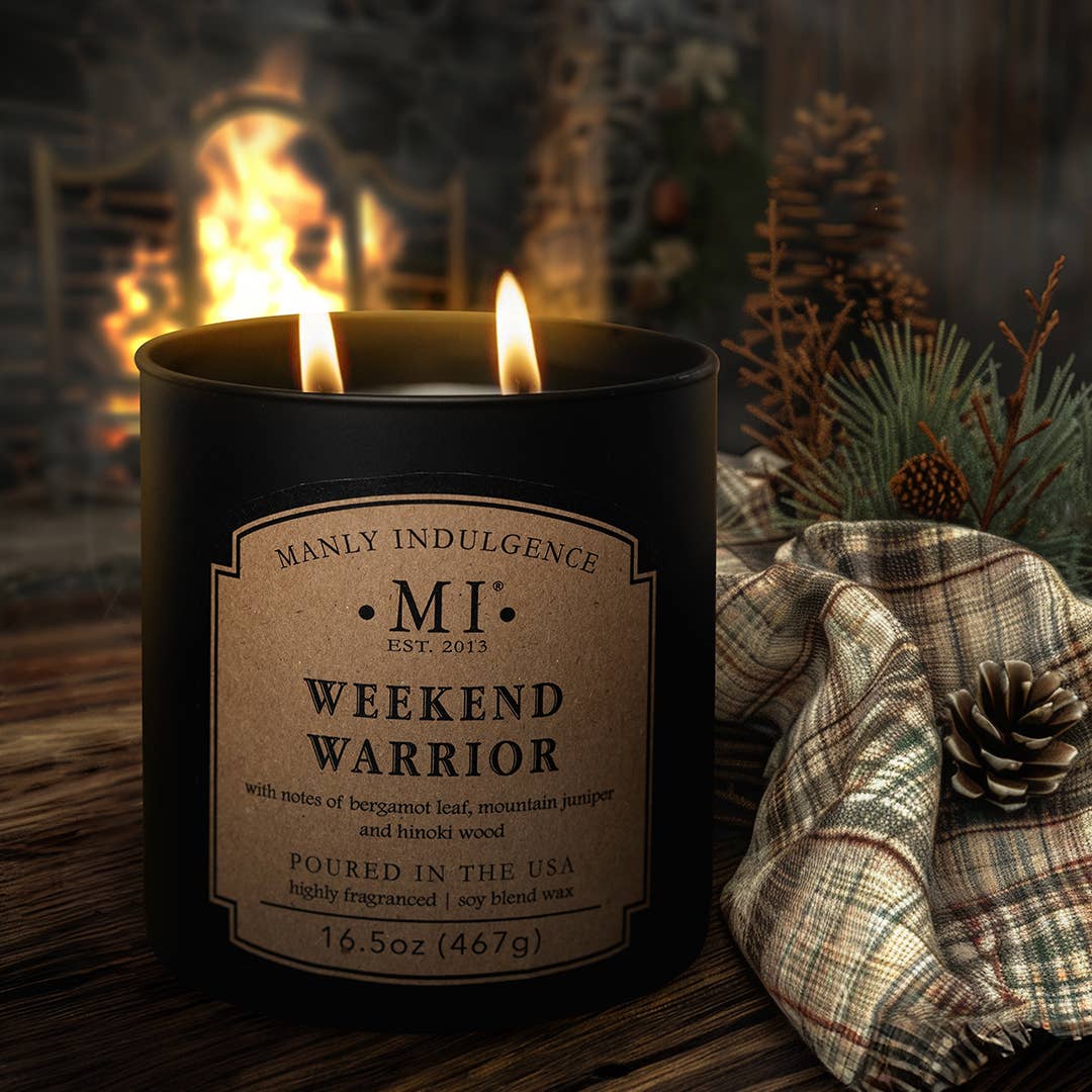 Manly Indulgence Classic+ Weekend Warrior, 2 Wick, 16.5 oz