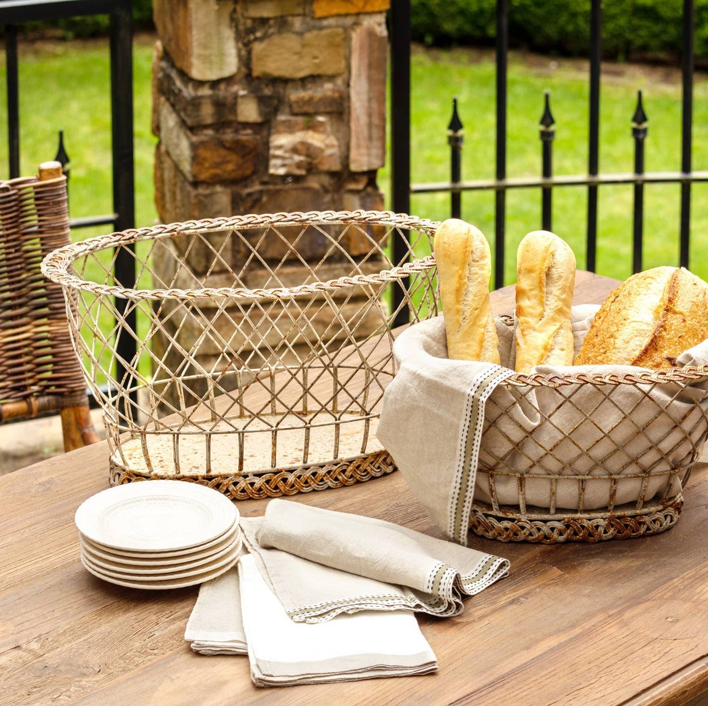 Braided Wire European Basket Set