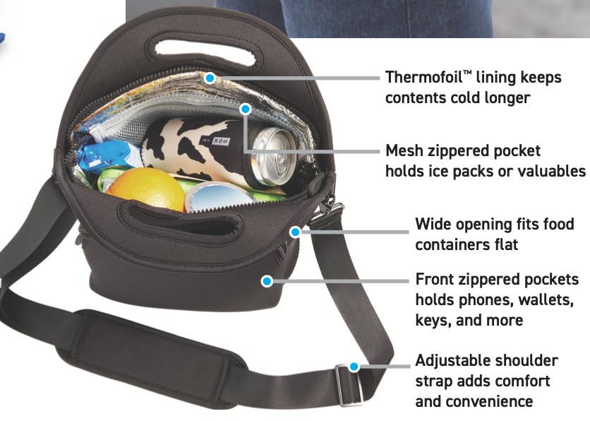 Sok-It - LunchTote XL - Black English Garden Picnic