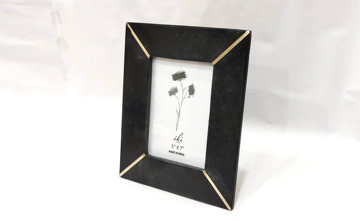 Midnight Black Marble Photo Frame 5x7