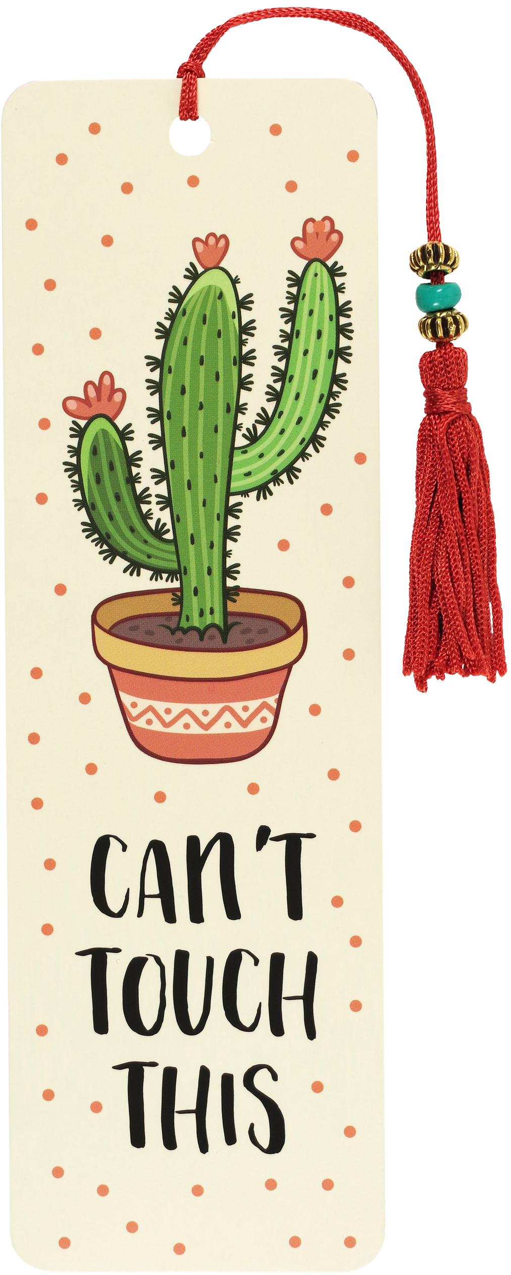 Can't Touch This Beaded Bookmark