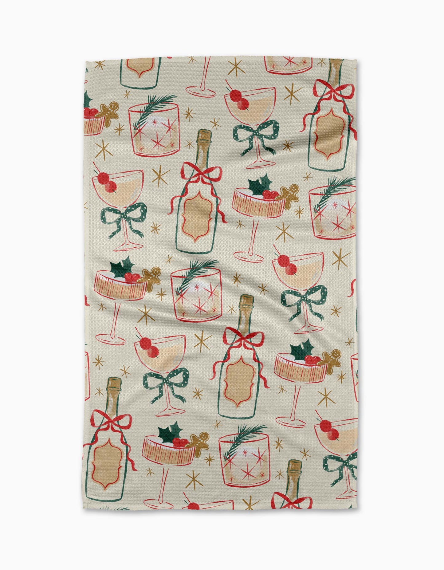 Geometry - Christmas Cocktails Tea Towel