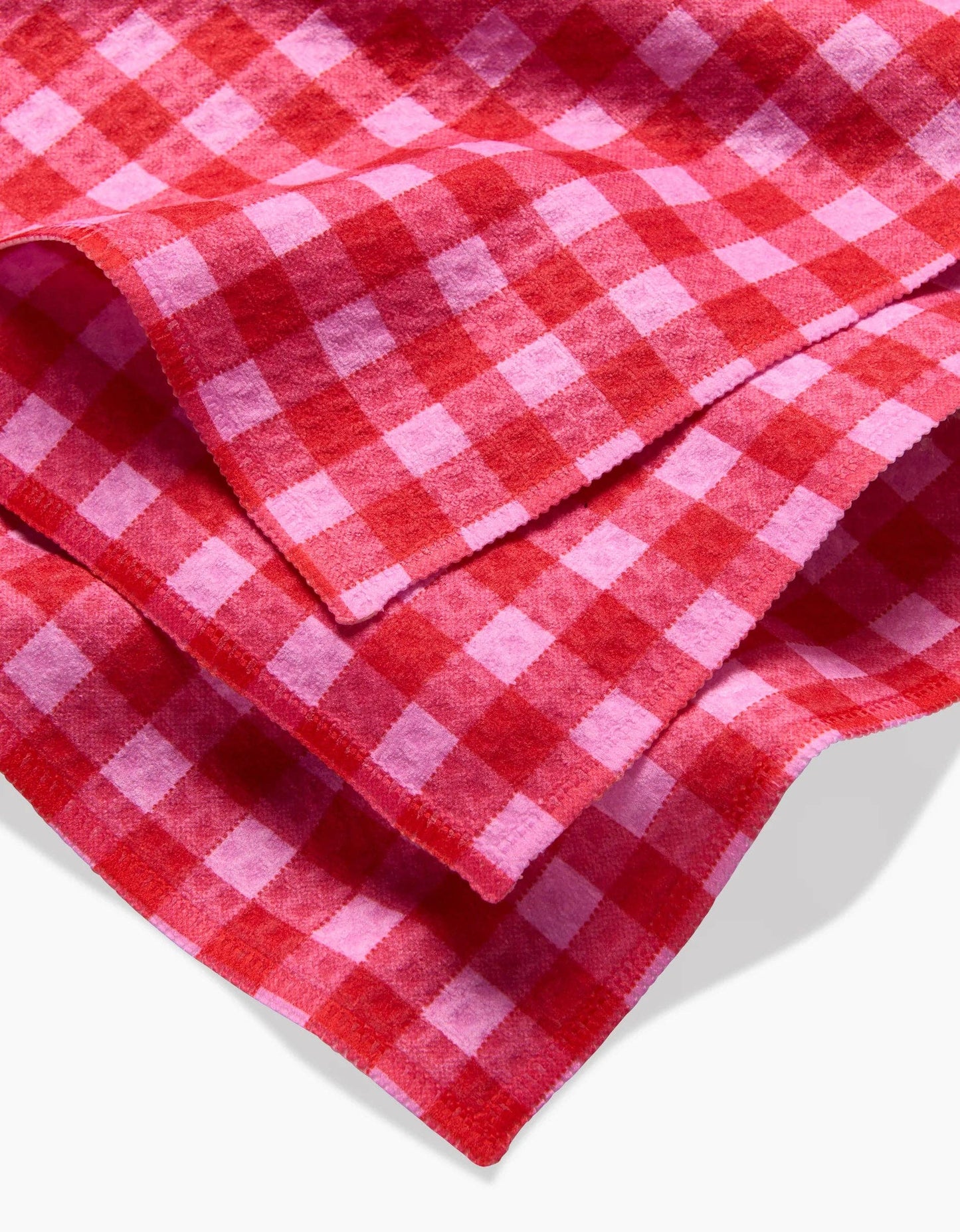 Geometry - Cherry Gingham Luxe Washcloth Set