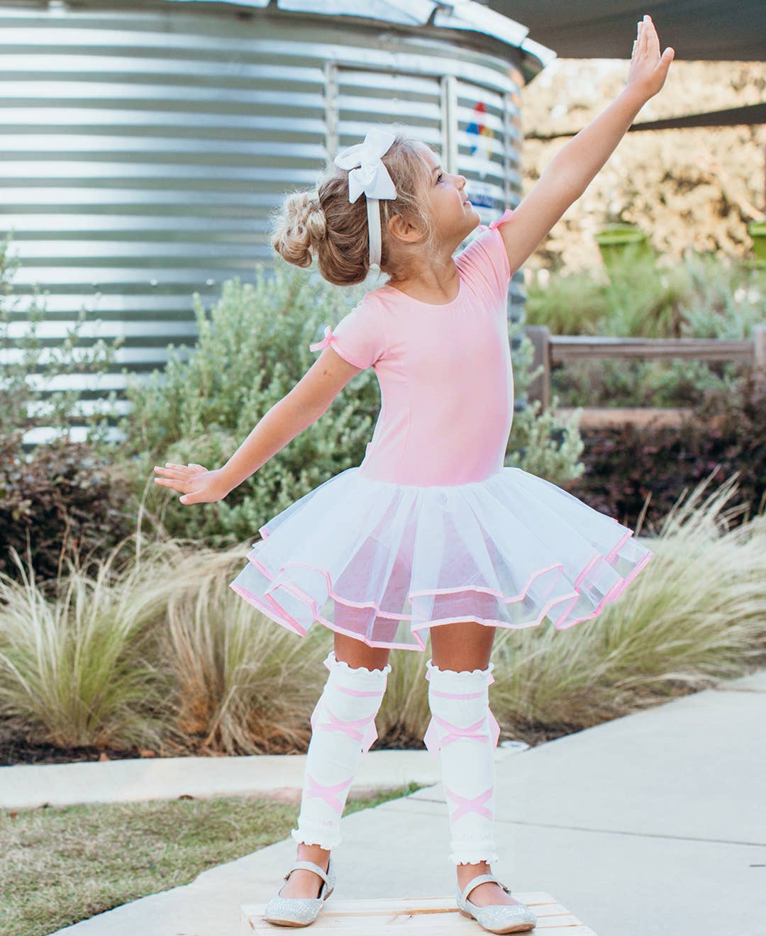 RuffleButts + RuggedButts - Girls Pink Ballet Tutu Dance Leotard