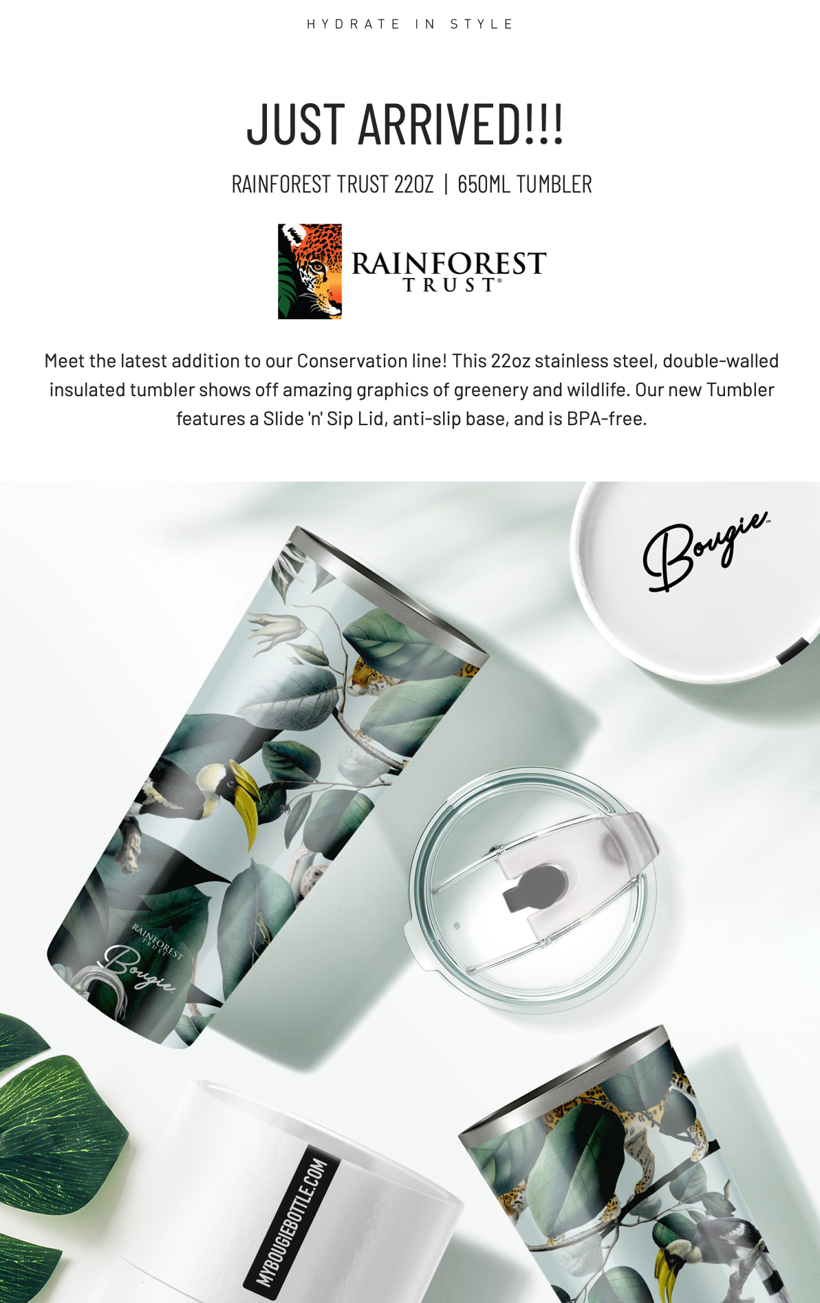 Rainforest Trust | Zoo Animal Insulated Tumbler 22oz