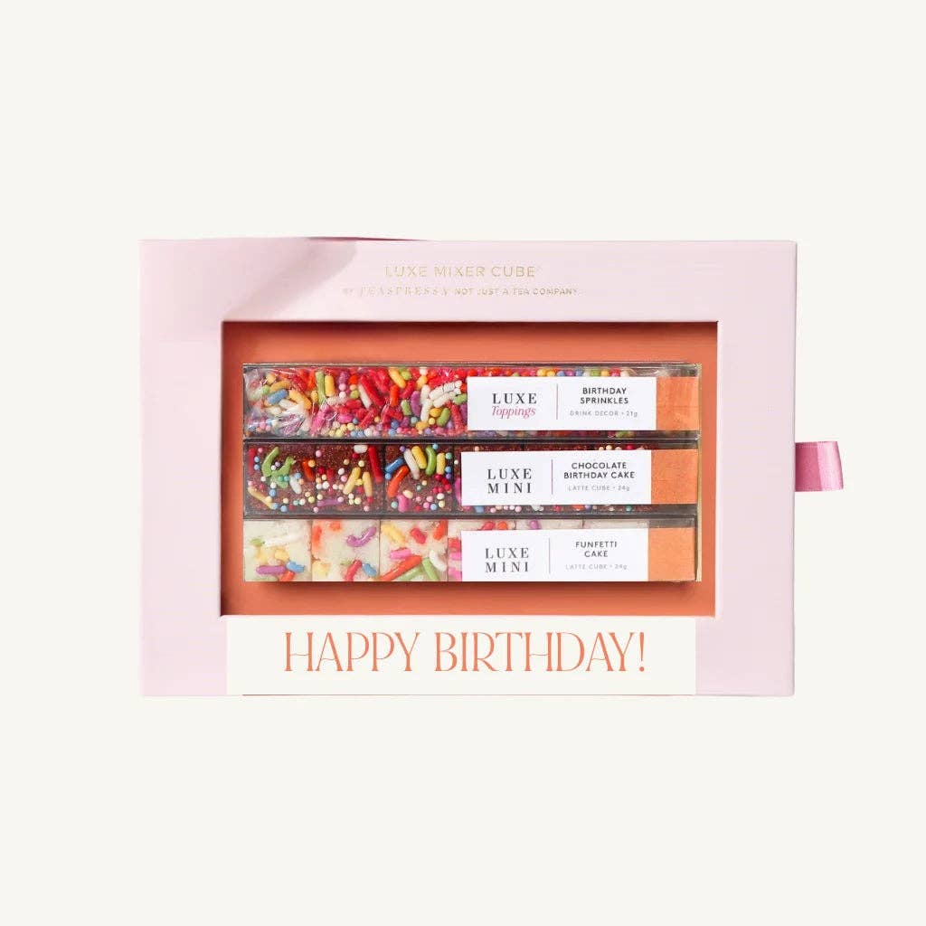 Happy Birthday Cafe Mixer Set - 2 Cake Inspired Flavors