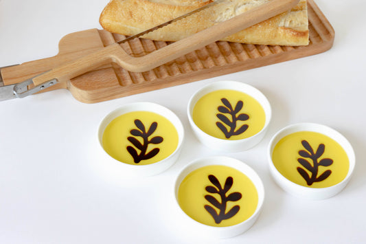 Jeanne Fitz Olive Oil and Balsamic Vinegar Dipping Plates, Set of 4