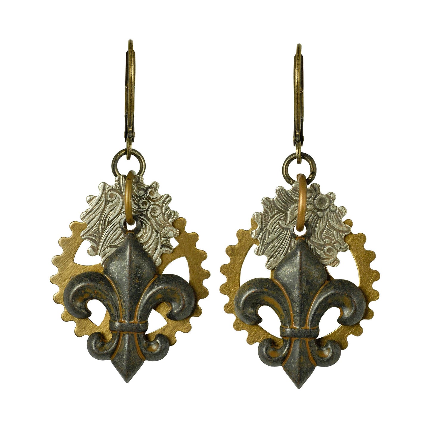 Steam Fleur Steampunk Earrings