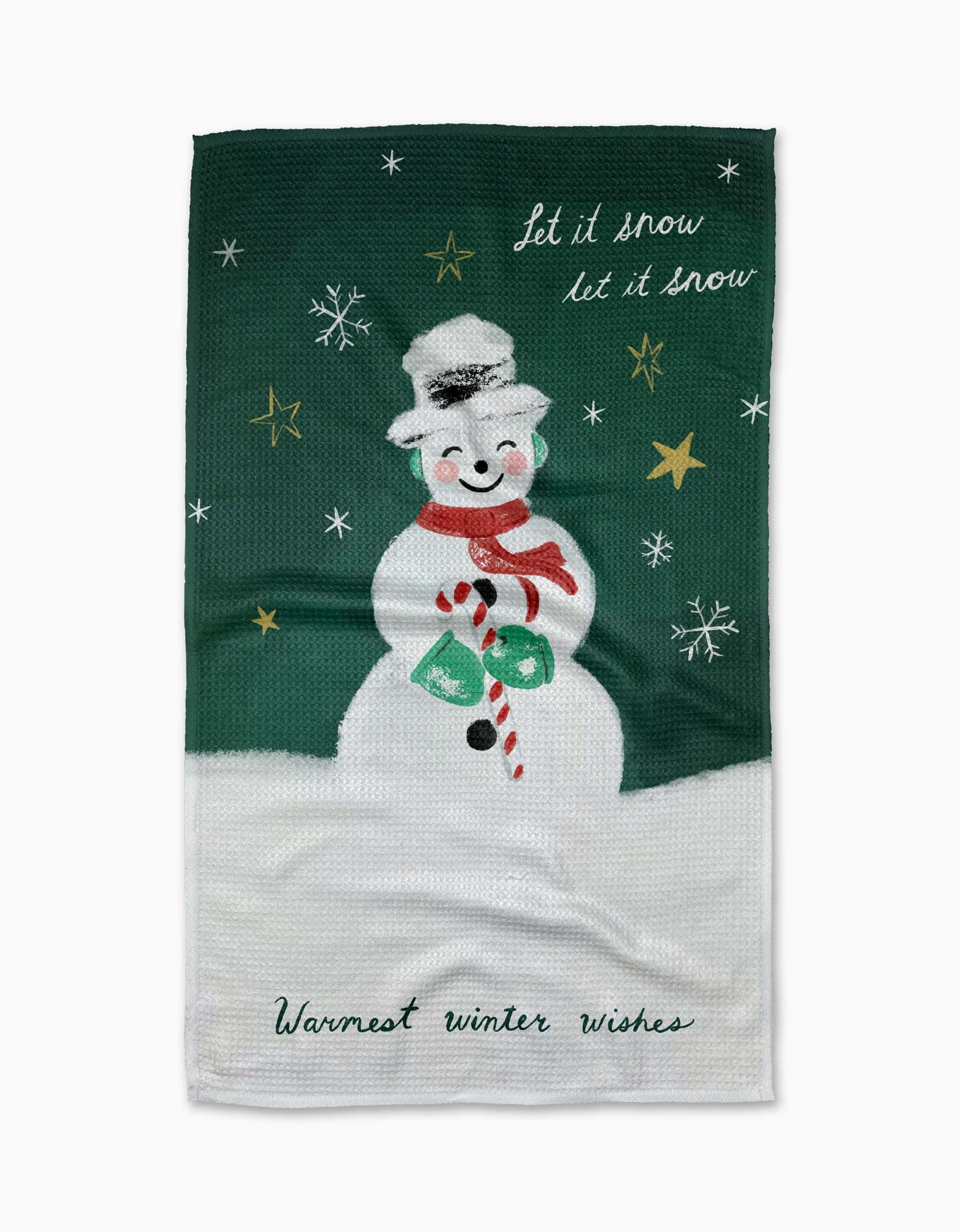 Geometry - Vintage Snowman Tea Towel