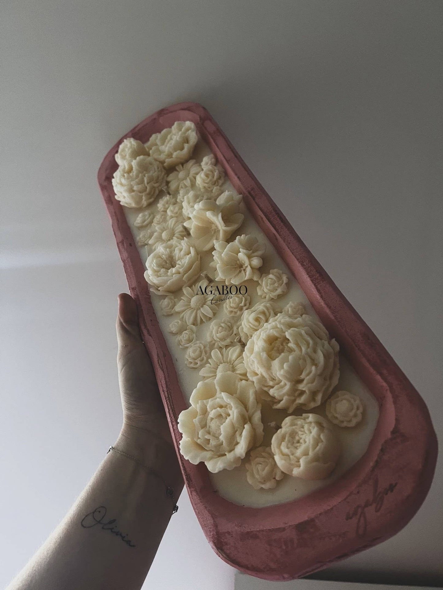 HUGE Flower Candle 28 oz -Dough Bowl Candle 19½" X 5½" X 2"