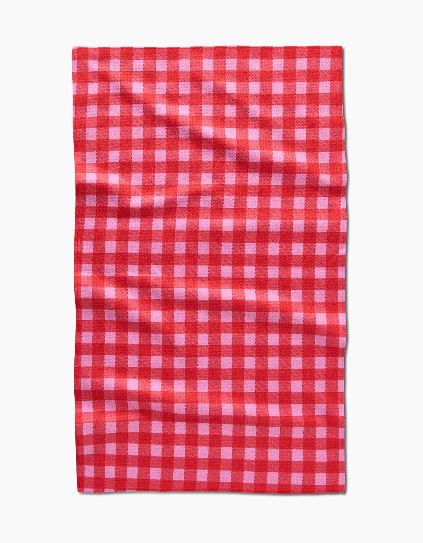 Geometry - Cherry Gingham Tea Towel