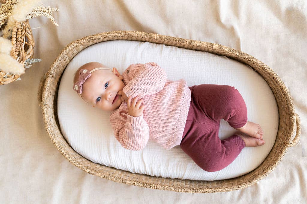 Love Embroidered Chunky Knit Baby Sweater (Organic)