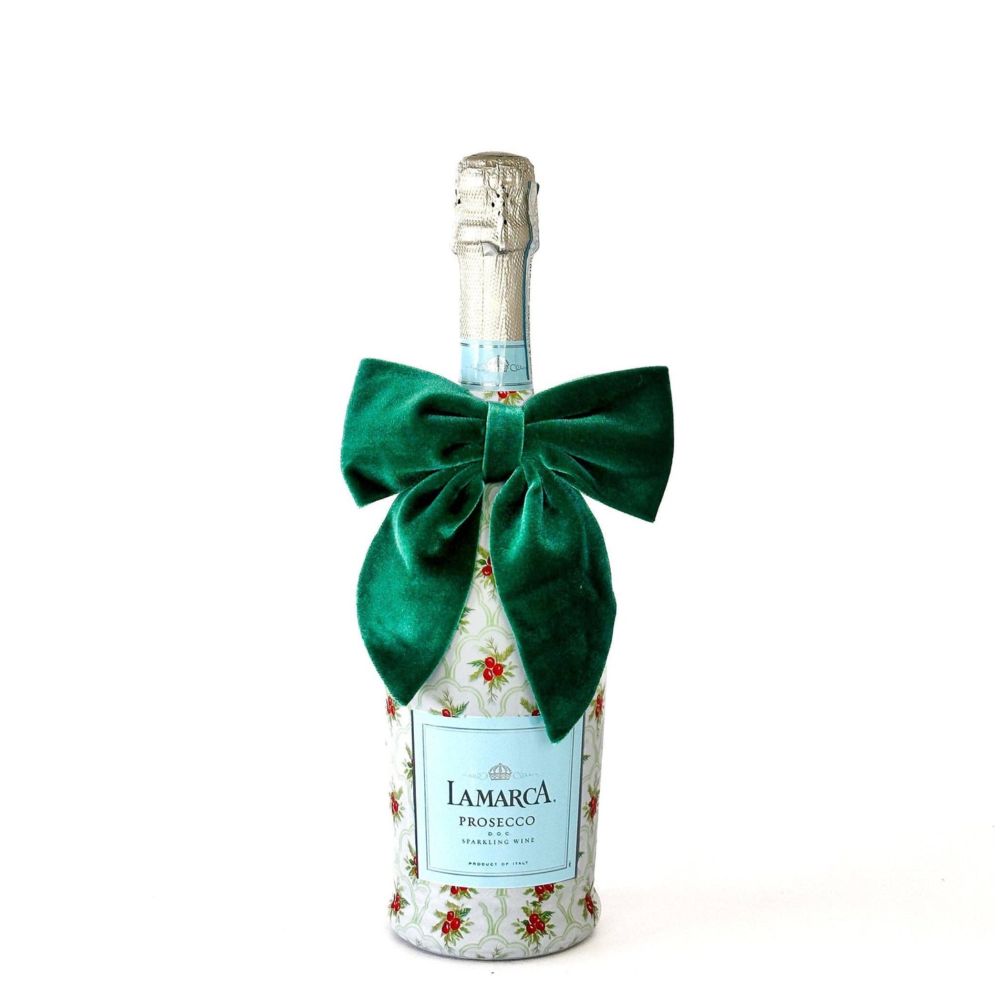 Beau Bottles Green Velvet Bottle Bow