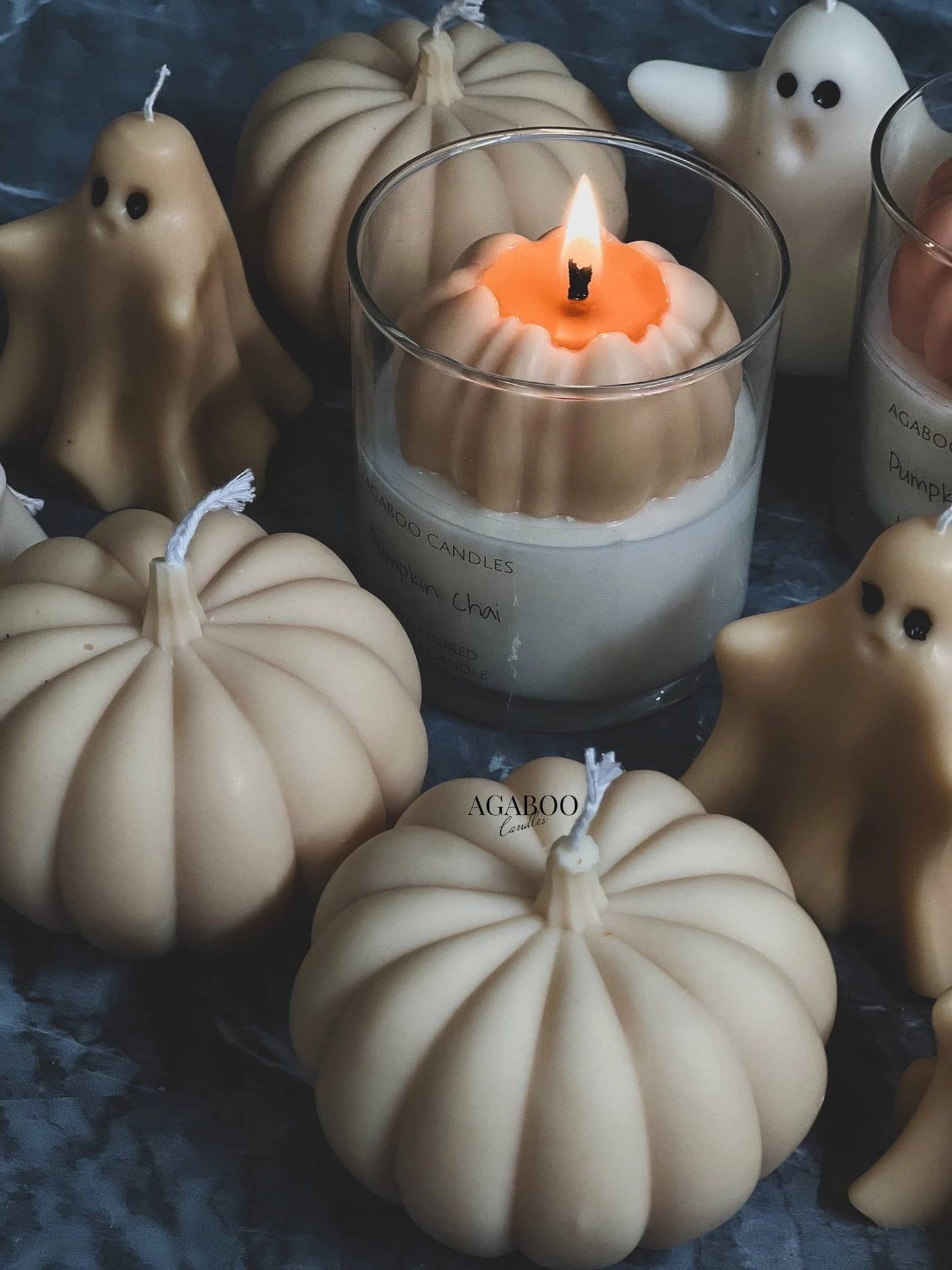 Halloween Candle 9 oz -Container Candle with Pumpkin 3.5x3in