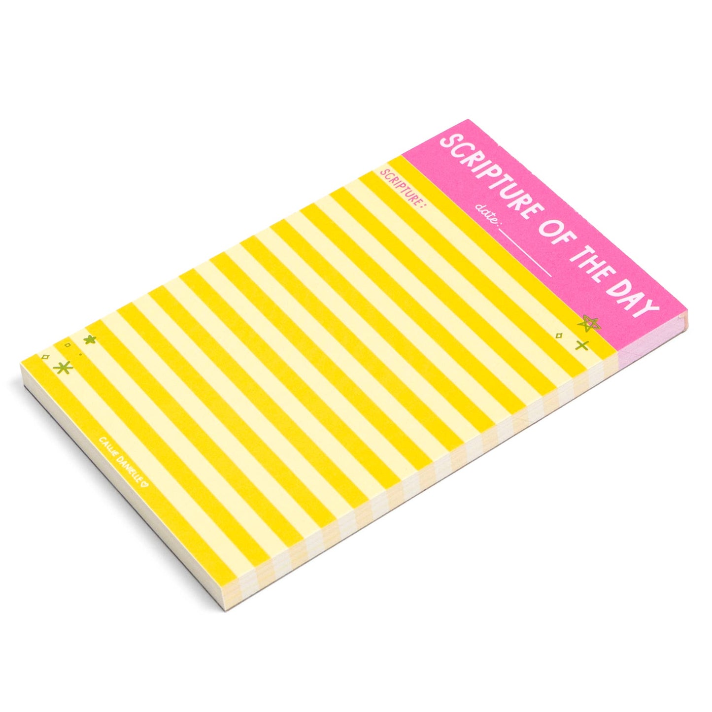 Scripture of the Day Yellow 4x6 Notepad