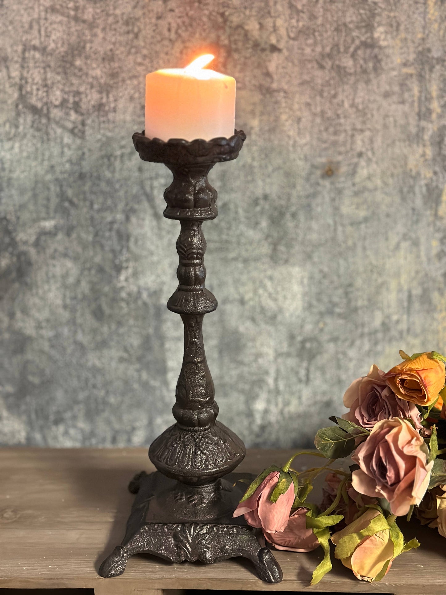 Cast Iron Candle Holder