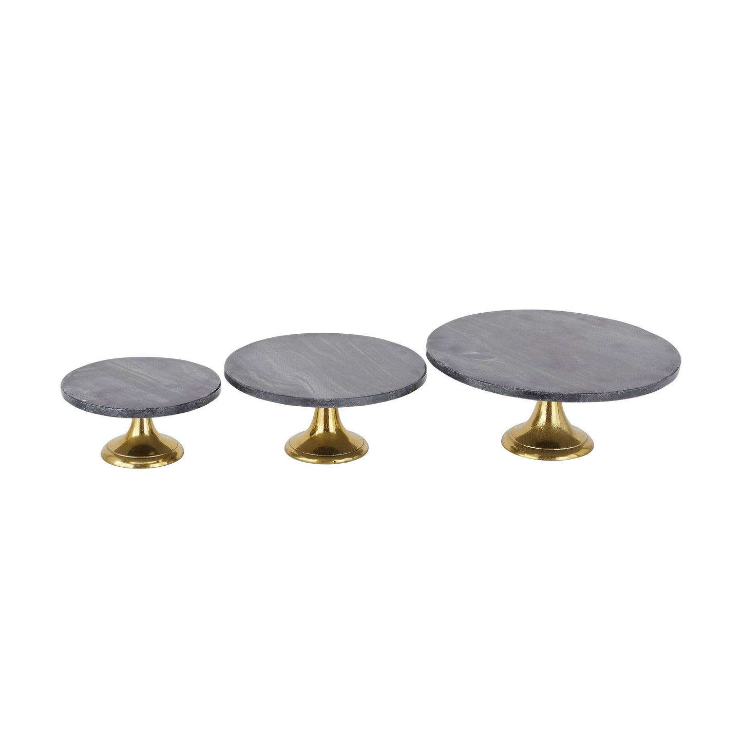 Glam Black Aluminum Metal Cake Stand Set