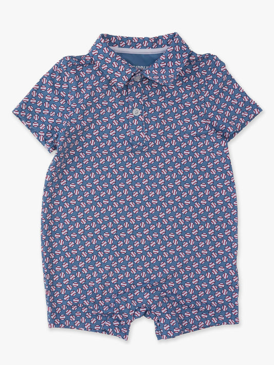 Baby Boys Home Run Performance Polo Romper
: Navy / 6-12m