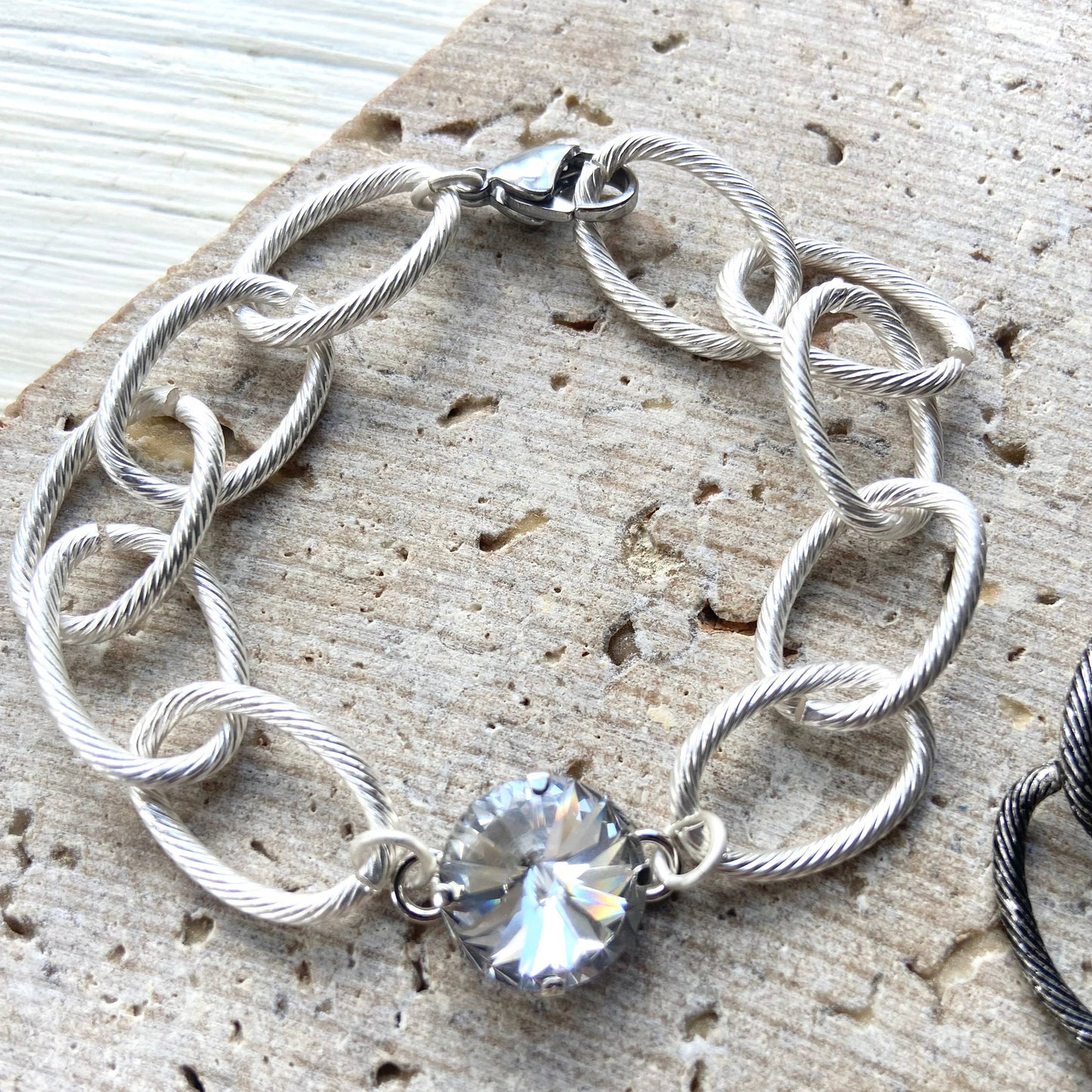 Chunky bracelet Swarovski crystal
