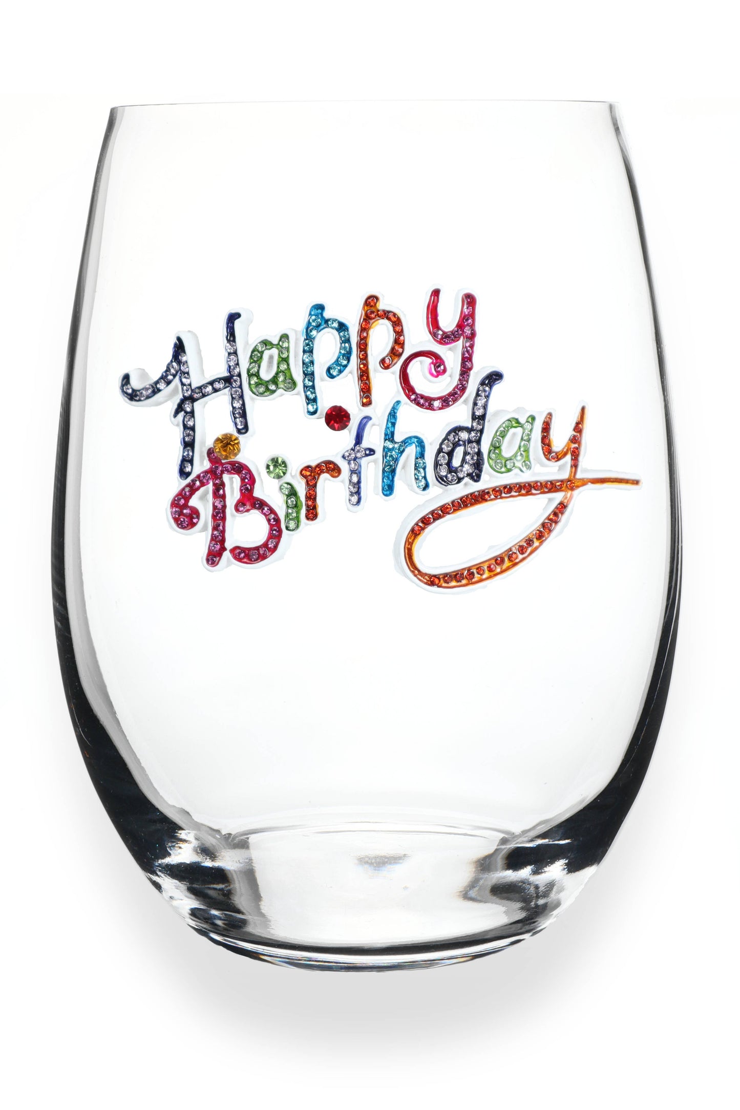 Birthday Jewel Wine Glass