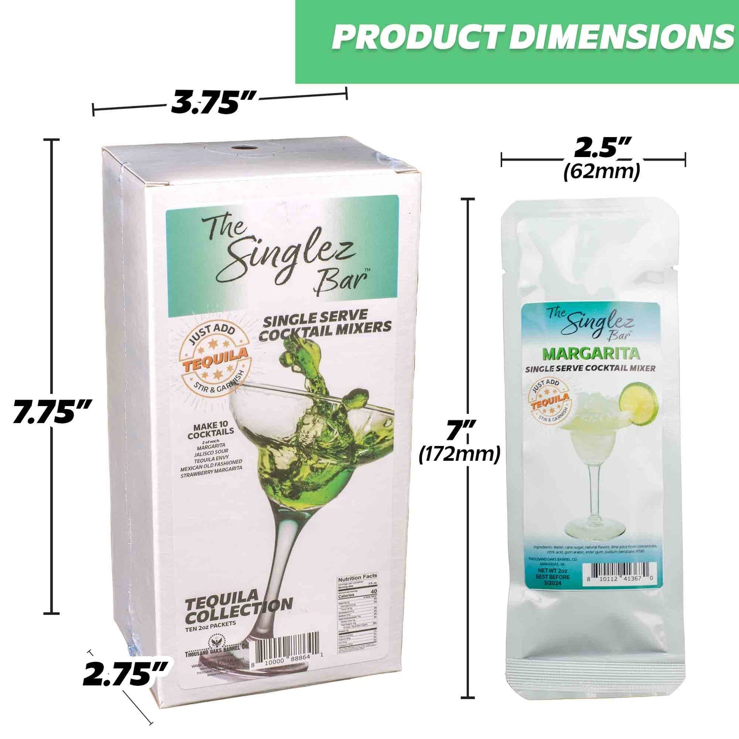 ThousandOaksBarrelCo. - Singlez Bar Tequila Single Mixers
