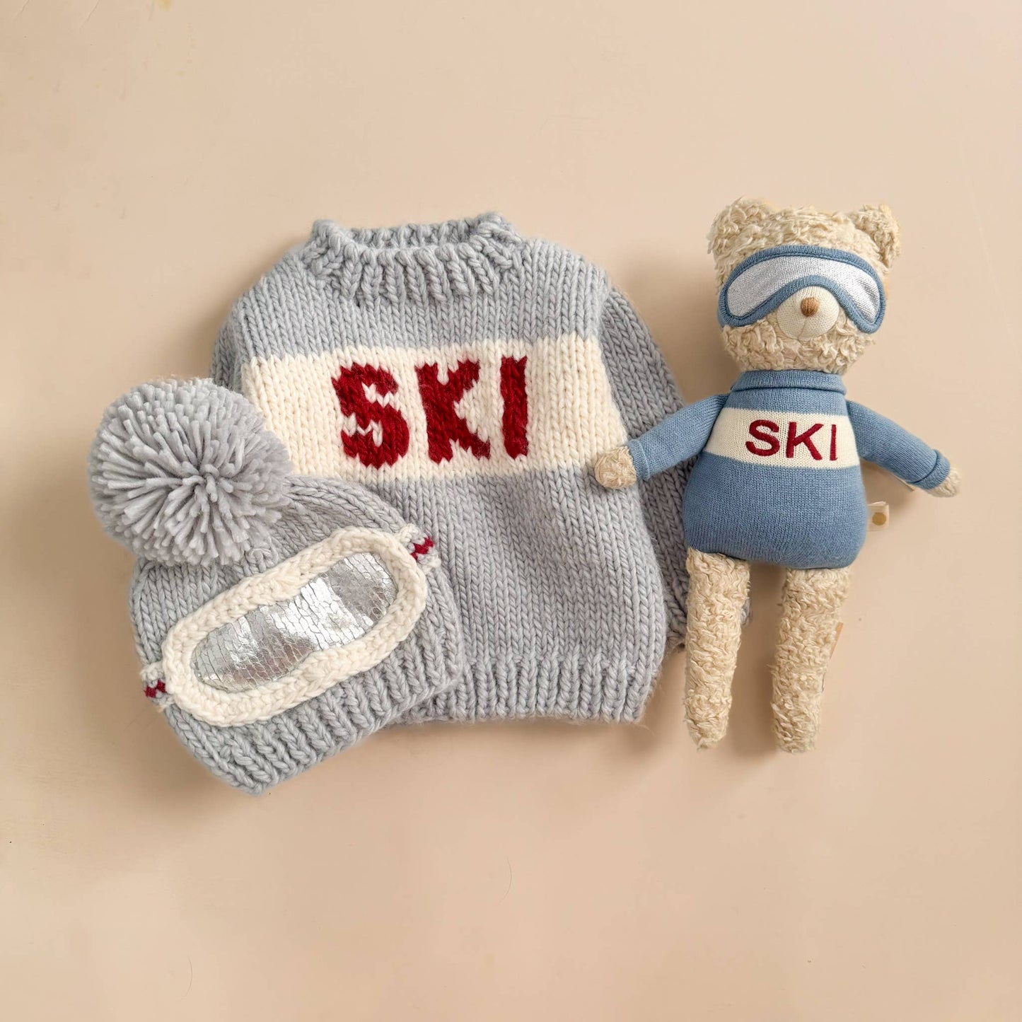 Benjamin Bear Ski Plushie | Baby Kids Toy Animal Fall Winter