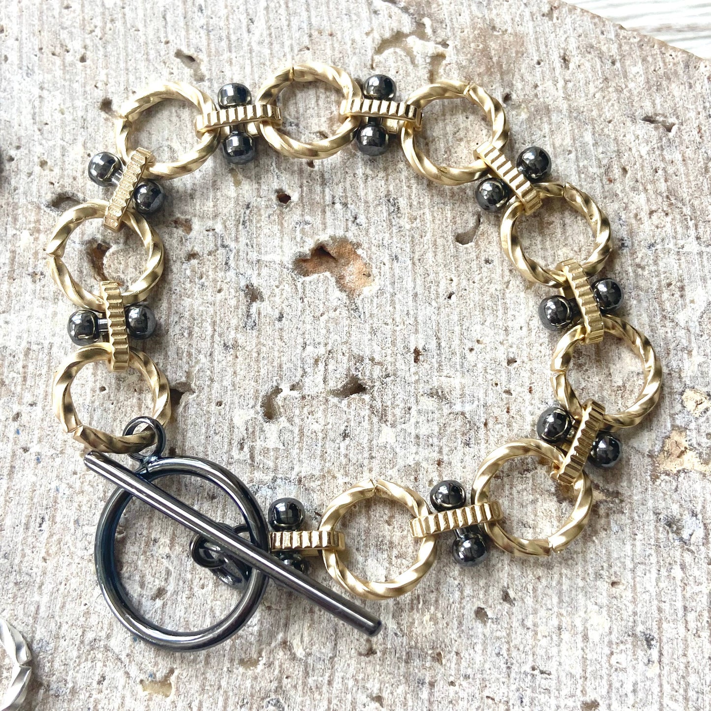 Matte gold Matte silver bracelets