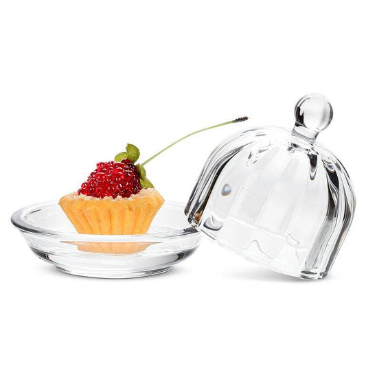 Small Optic Round Dish with Lid-2.75"H