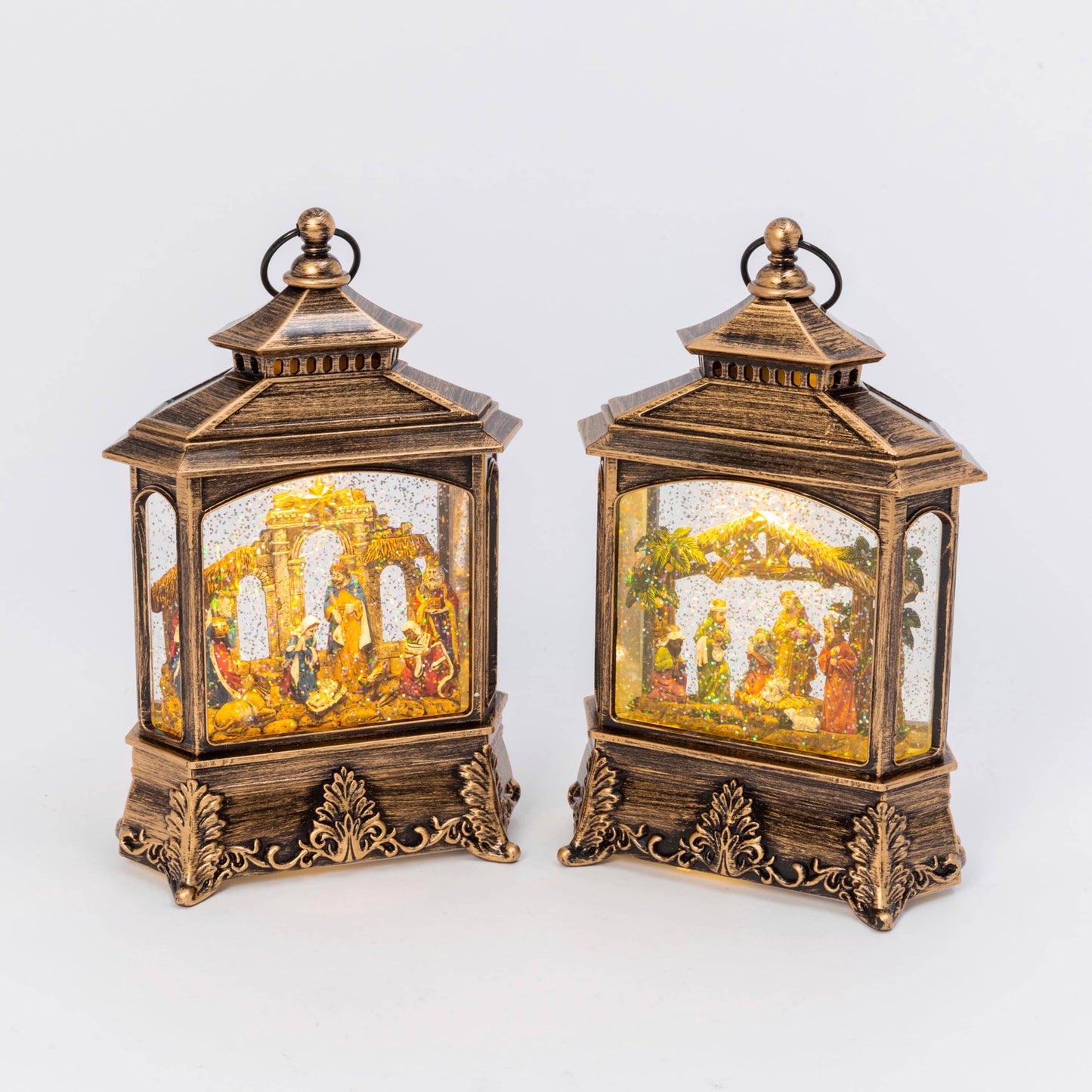 Lighted Musical Spinning Water Globe Nativity