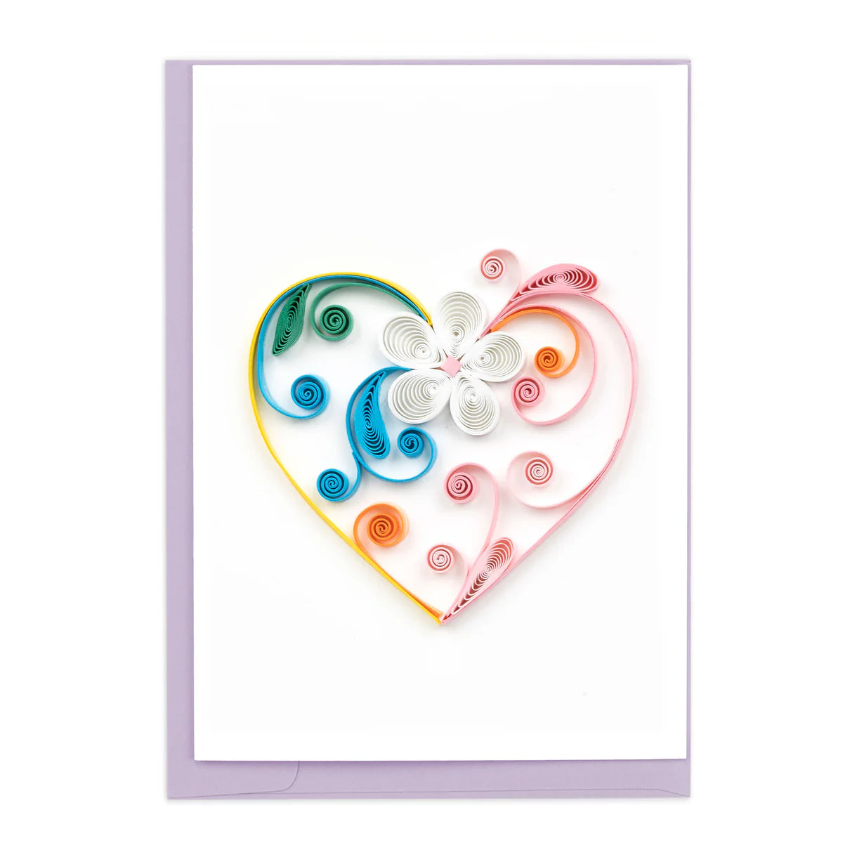 Colorful Heart Gift Enclosure Mini Card - QuillingCard