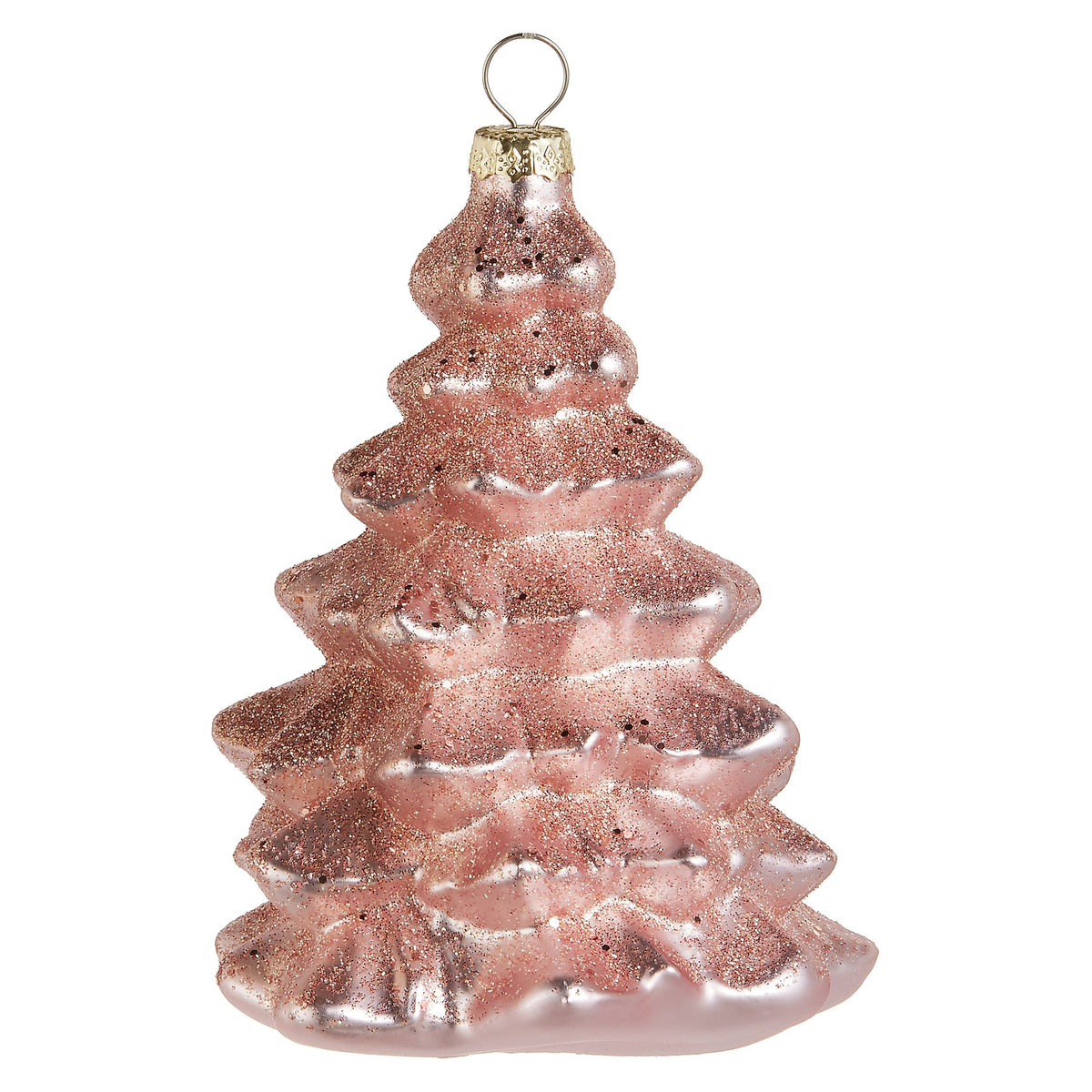 4.5" Glitter Tree Ornament, Pink