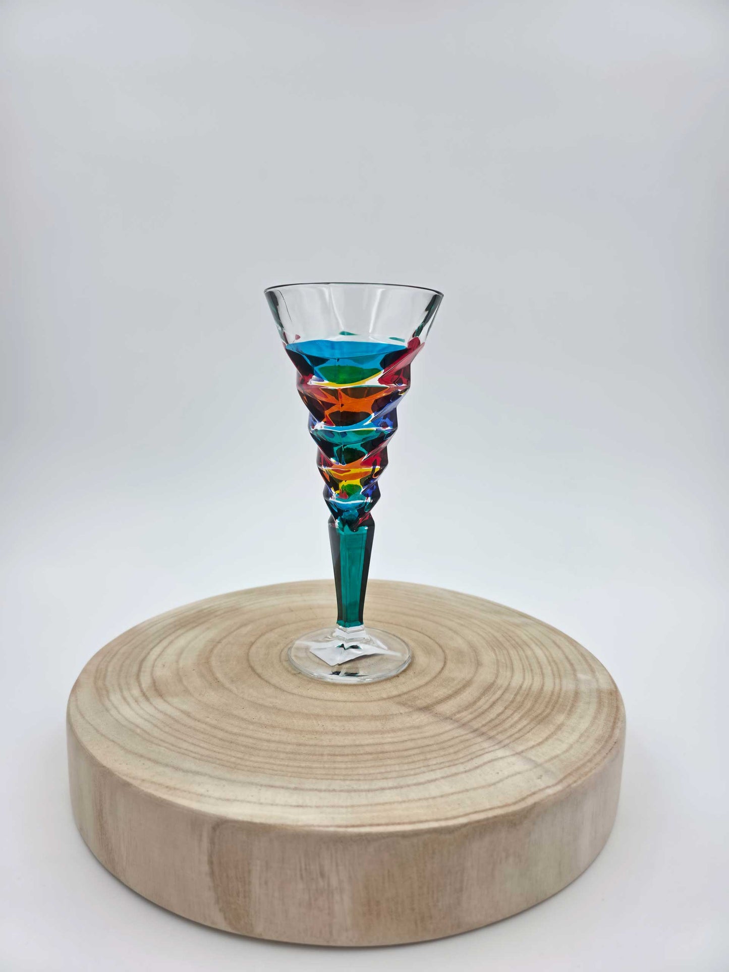 Hand-Painted Italian Crystal Dyno Wine Glasses